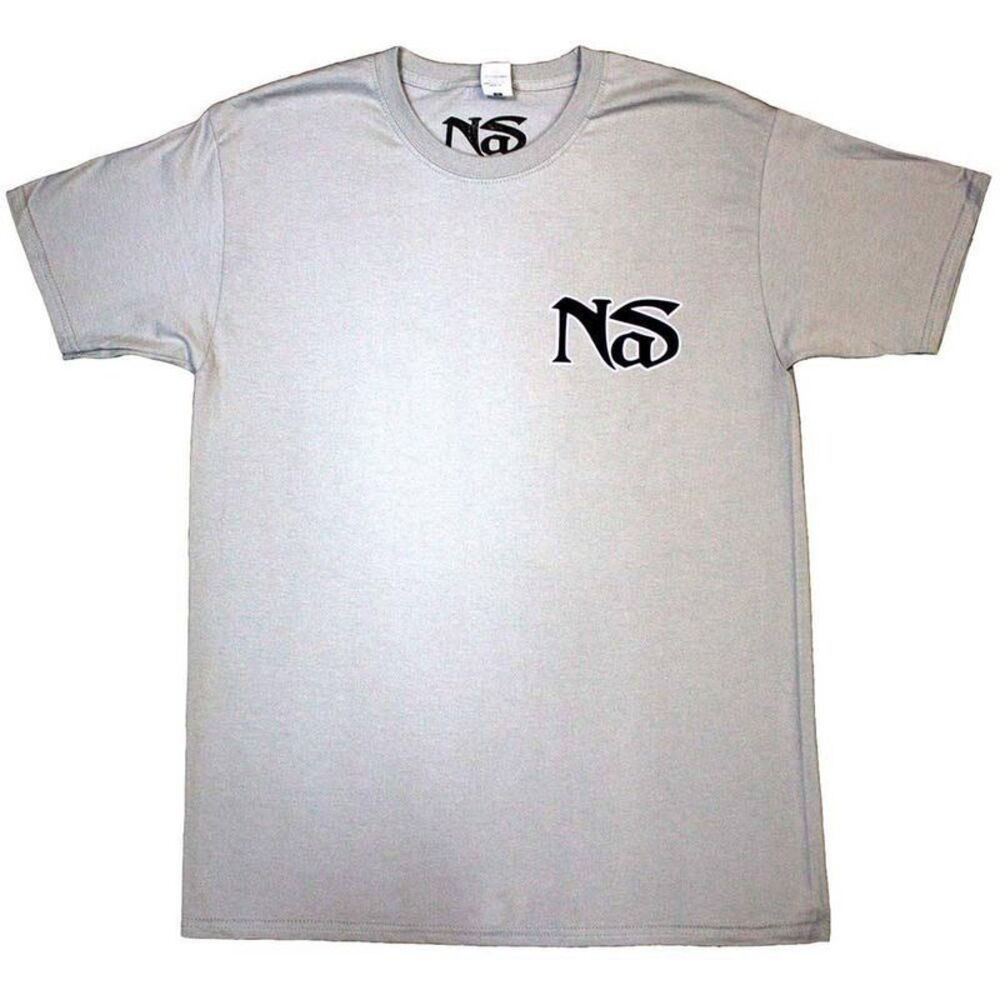 Nas Unisex Adult One Mic Back Print T-Shirt / Gray